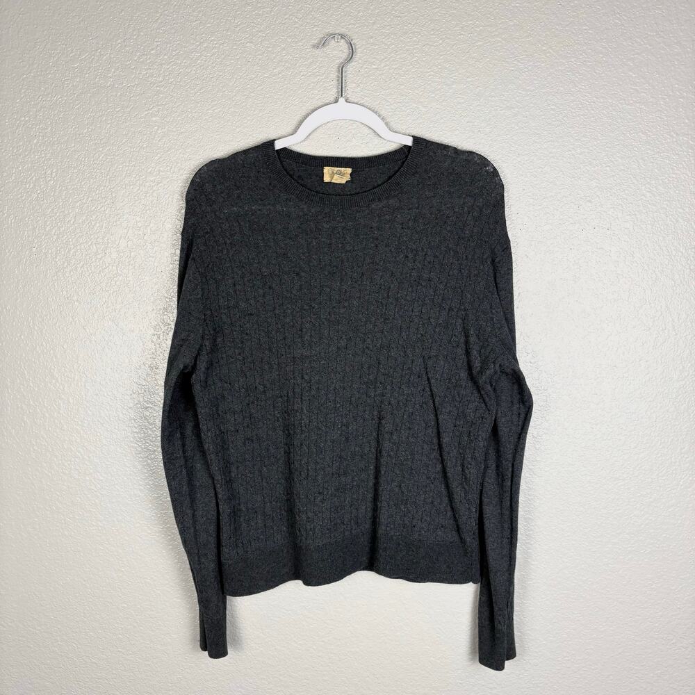 Tres Vero Three Truths Size Large Grey Sweater Long Sleeve